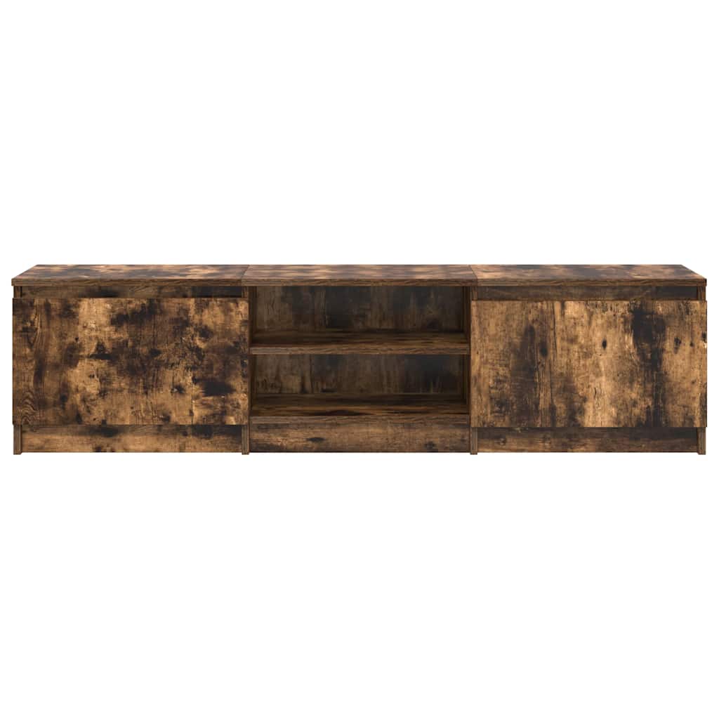 TV Cabinet Smoked Oak 140x40x35.5 cm Engineered Wood