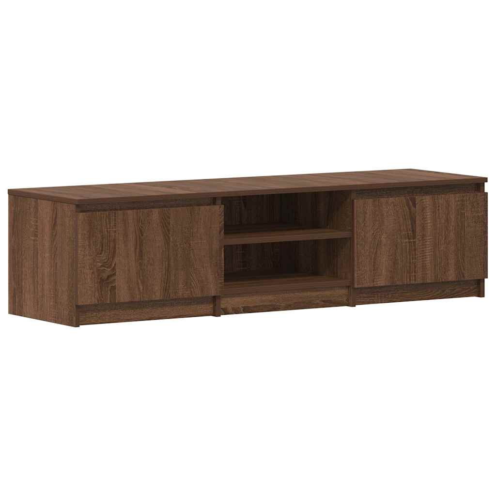 TV Cabinet Brown Oak 140x40x35.5 cm Engineered Wood