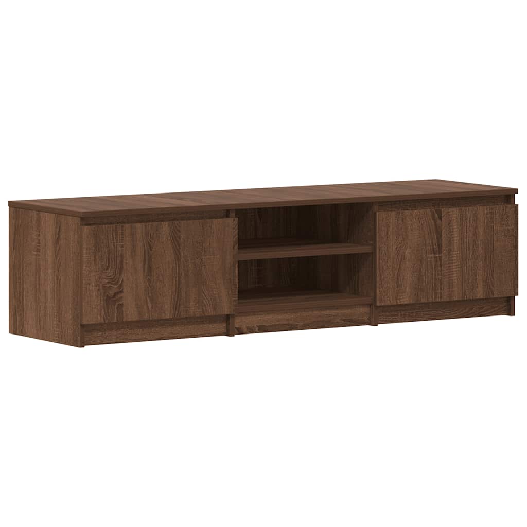 TV Cabinet Brown Oak 140x40x35.5 cm Engineered Wood