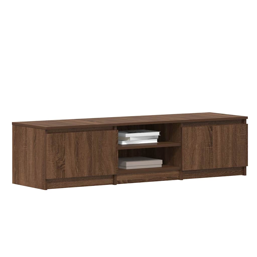 TV Cabinet Brown Oak 140x40x35.5 cm Engineered Wood