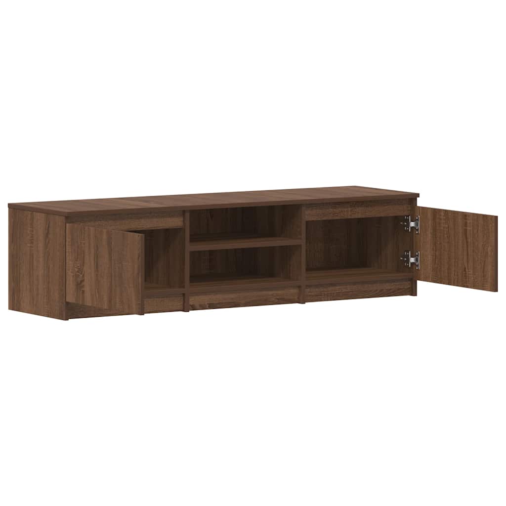 TV Cabinet Brown Oak 140x40x35.5 cm Engineered Wood
