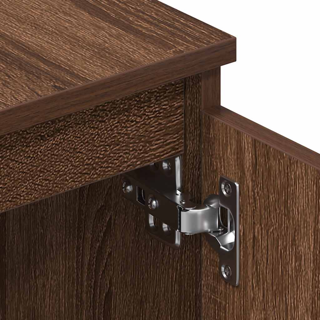 TV Cabinet Brown Oak 140x40x35.5 cm Engineered Wood