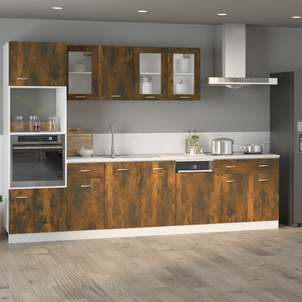 Drawer Bottom Cabinet Lyon Smoked Oak 80x46x81.5 cm Engineered Wood