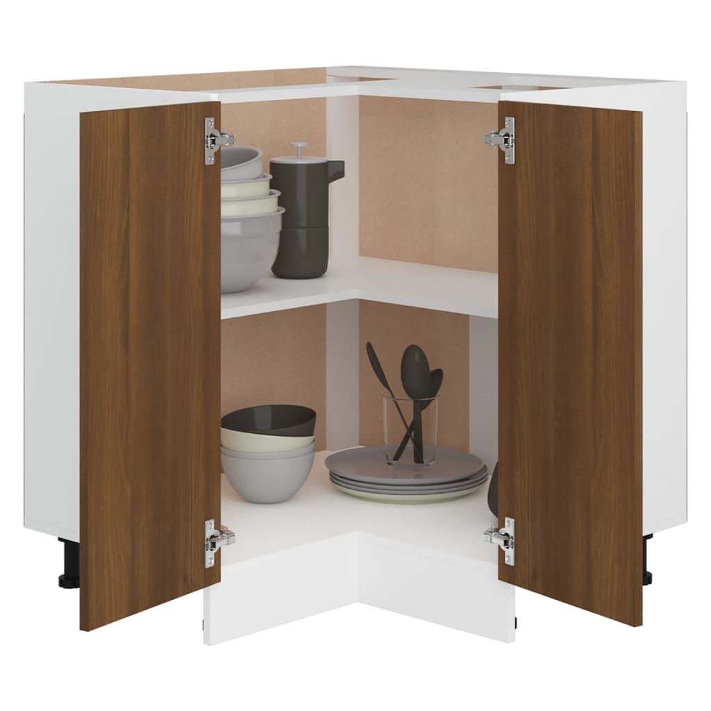 Kitchen Cabinet Lyon Brown Oak 75.5x75.5x81.5 cm Engineered Wood