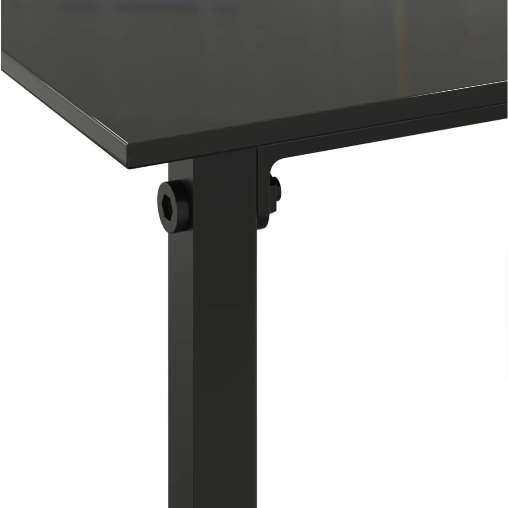 3 Piece Outdoor Sofa Set with Cushions Black Poly Rattan