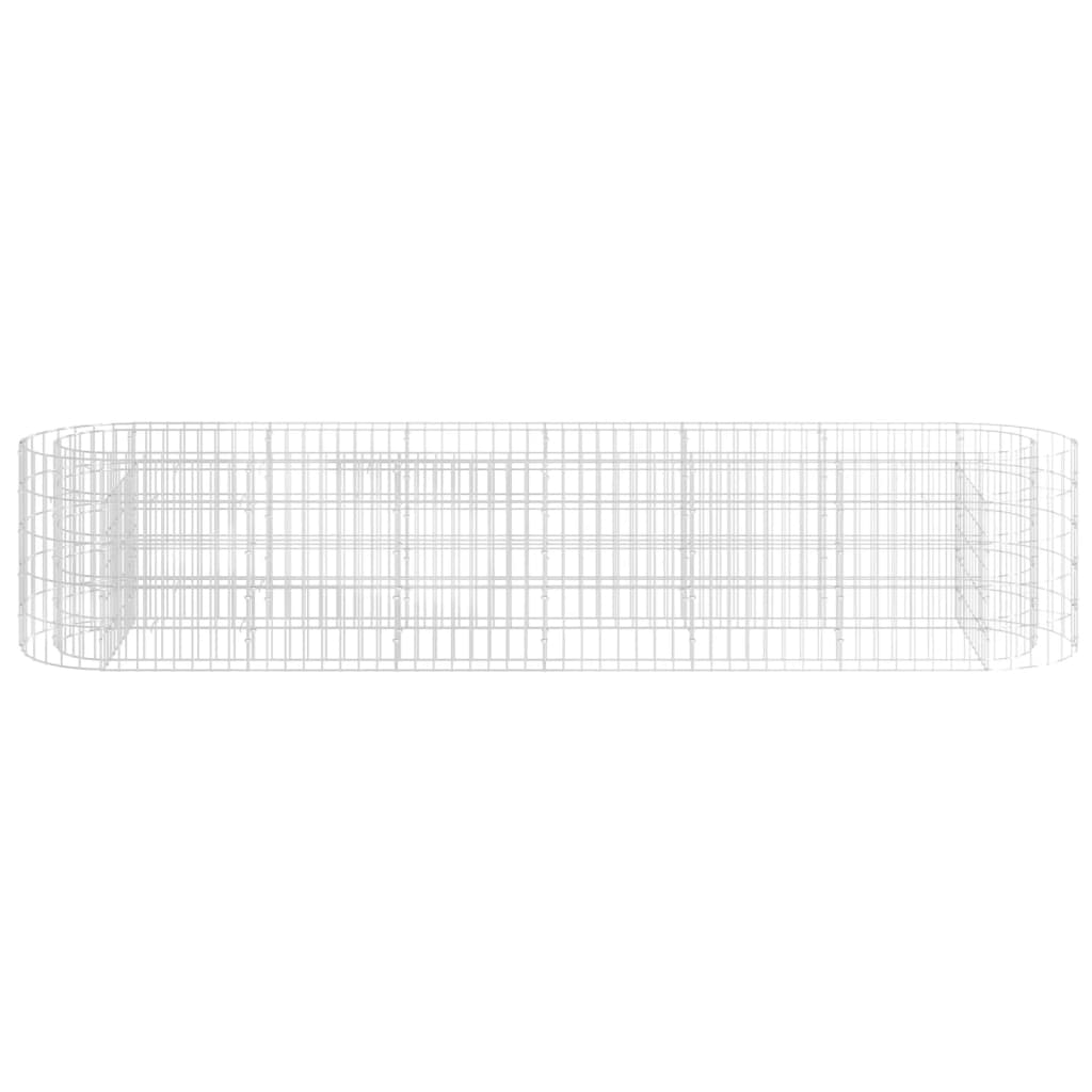Gabion Raised Bed Galvanised Iron 260x50x50 cm