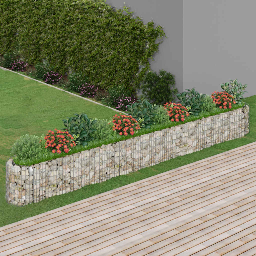 Gabion Raised Bed Galvanised Iron 470x50x50 cm