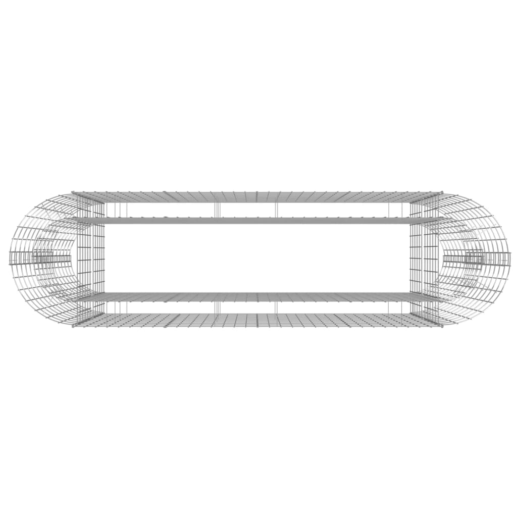 Gabion Raised Bed Galvanised Iron 190x50x100 cm
