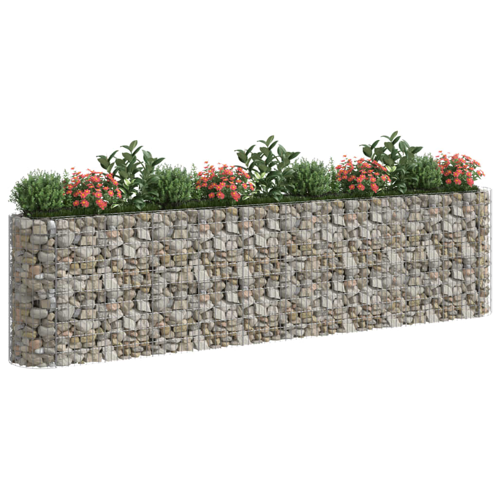 Gabion Raised Bed Galvanised Iron 400x50x100 cm