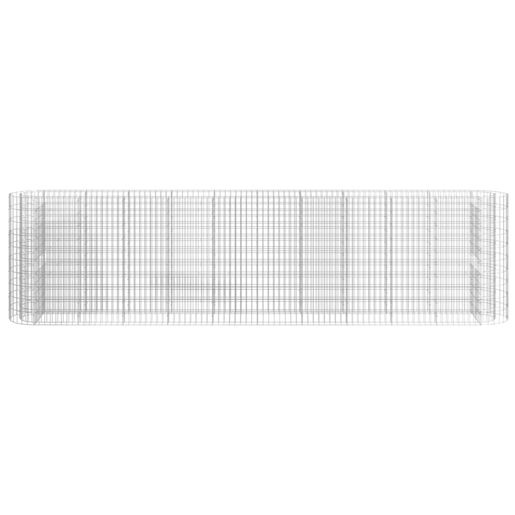 Gabion Raised Bed Galvanised Iron 400x50x100 cm