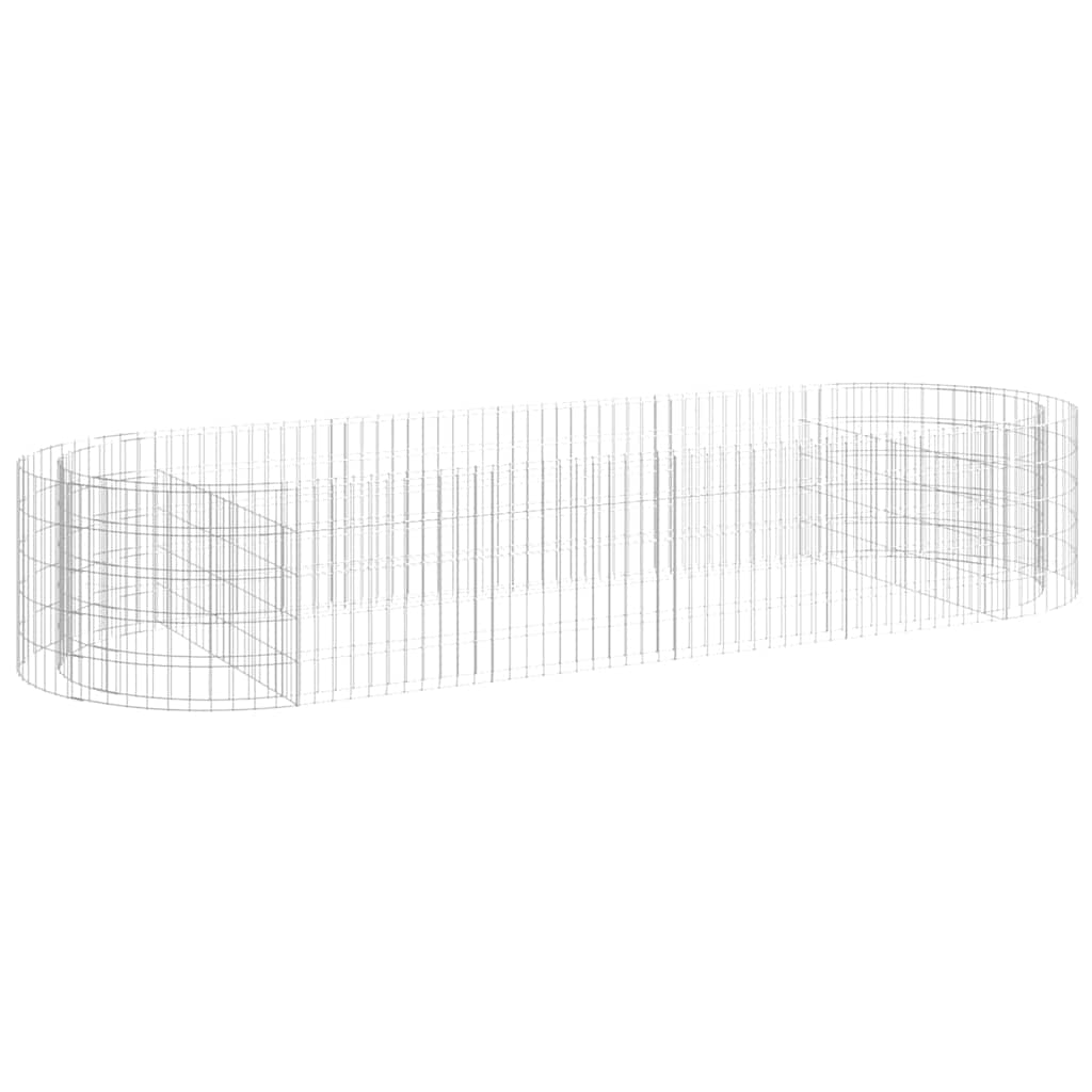 Gabion Raised Bed Galvanised Iron 300x100x50 cm