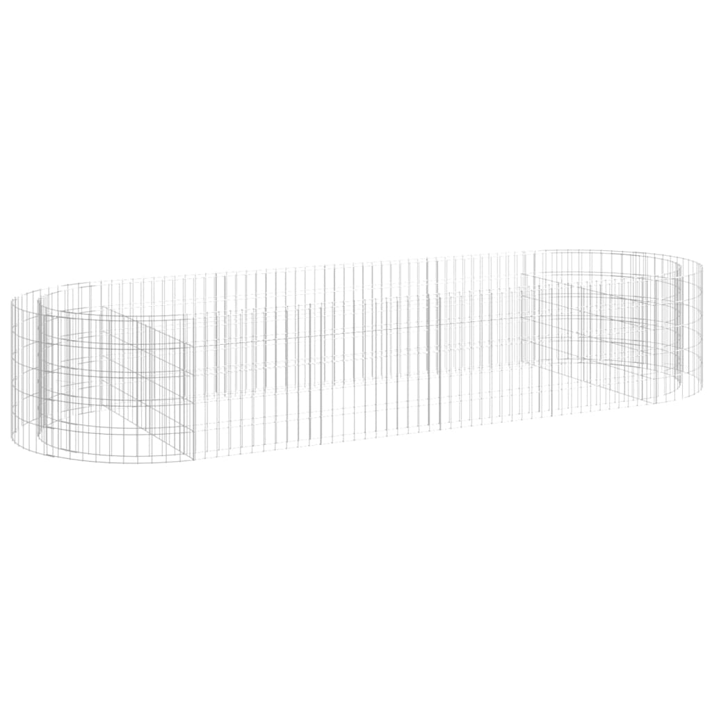 Gabion Raised Bed Galvanised Iron 300x100x50 cm