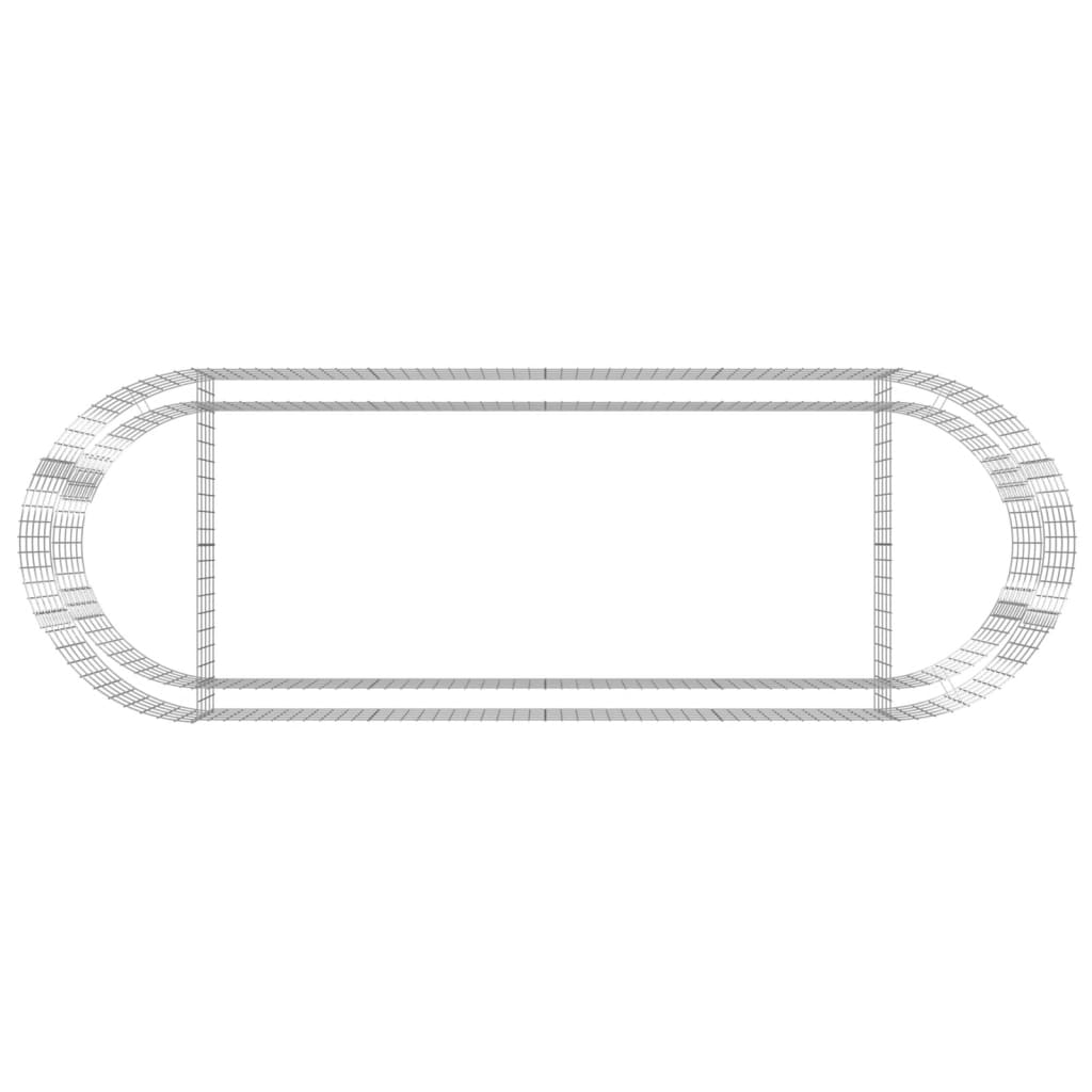 Gabion Raised Bed Galvanised Iron 300x100x50 cm