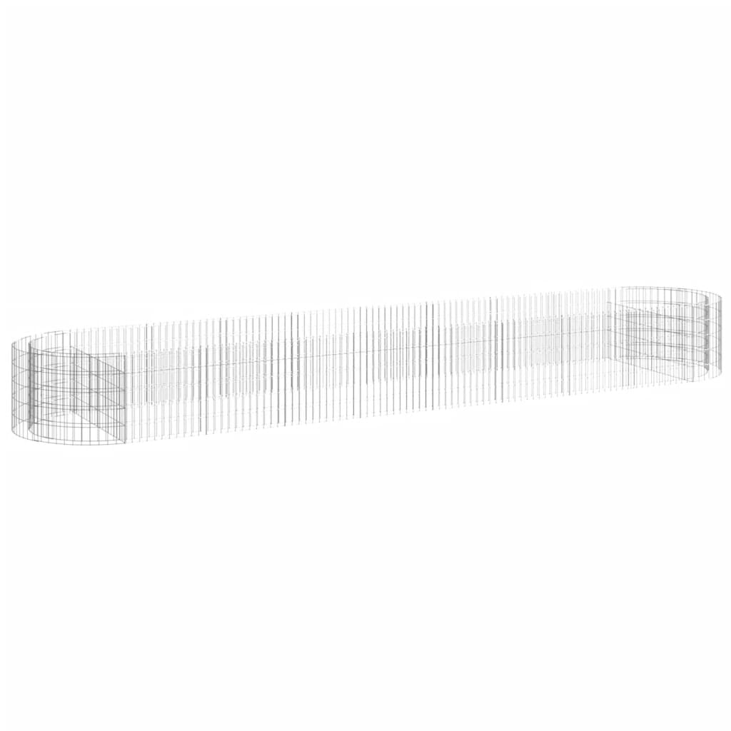 Gabion Raised Bed Galvanised Iron 500x100x50 cm