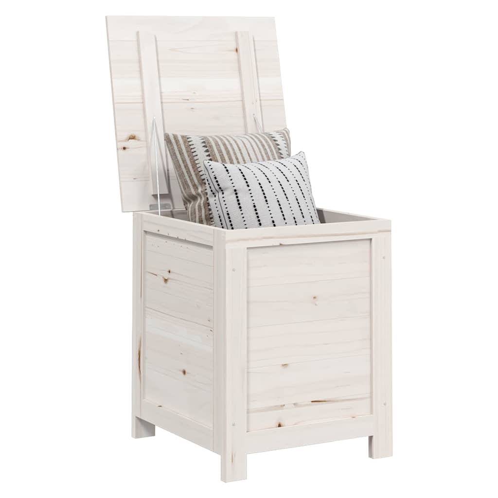 Outdoor Cushion Box White 50x50x56 cm Solid Wood Fir