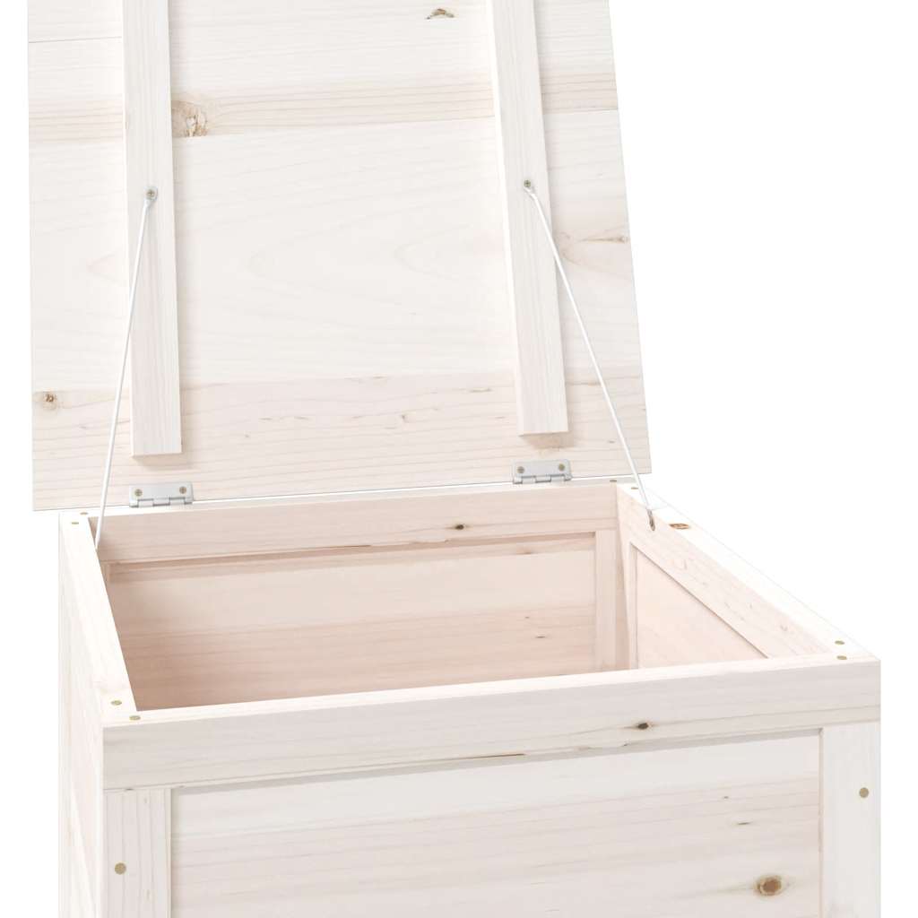Outdoor Cushion Box White 50x50x56 cm Solid Wood Fir