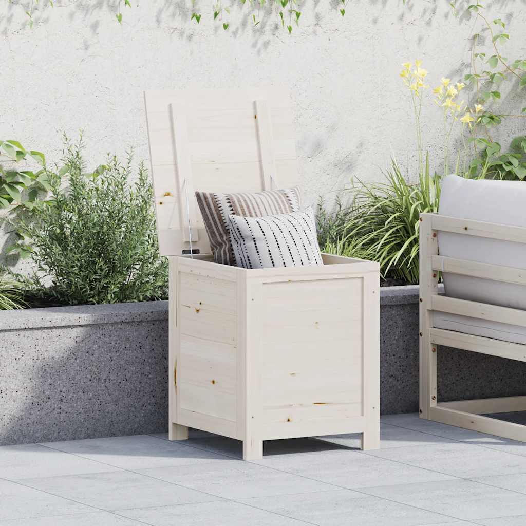 Outdoor Cushion Box White 50x50x56 cm Solid Wood Fir