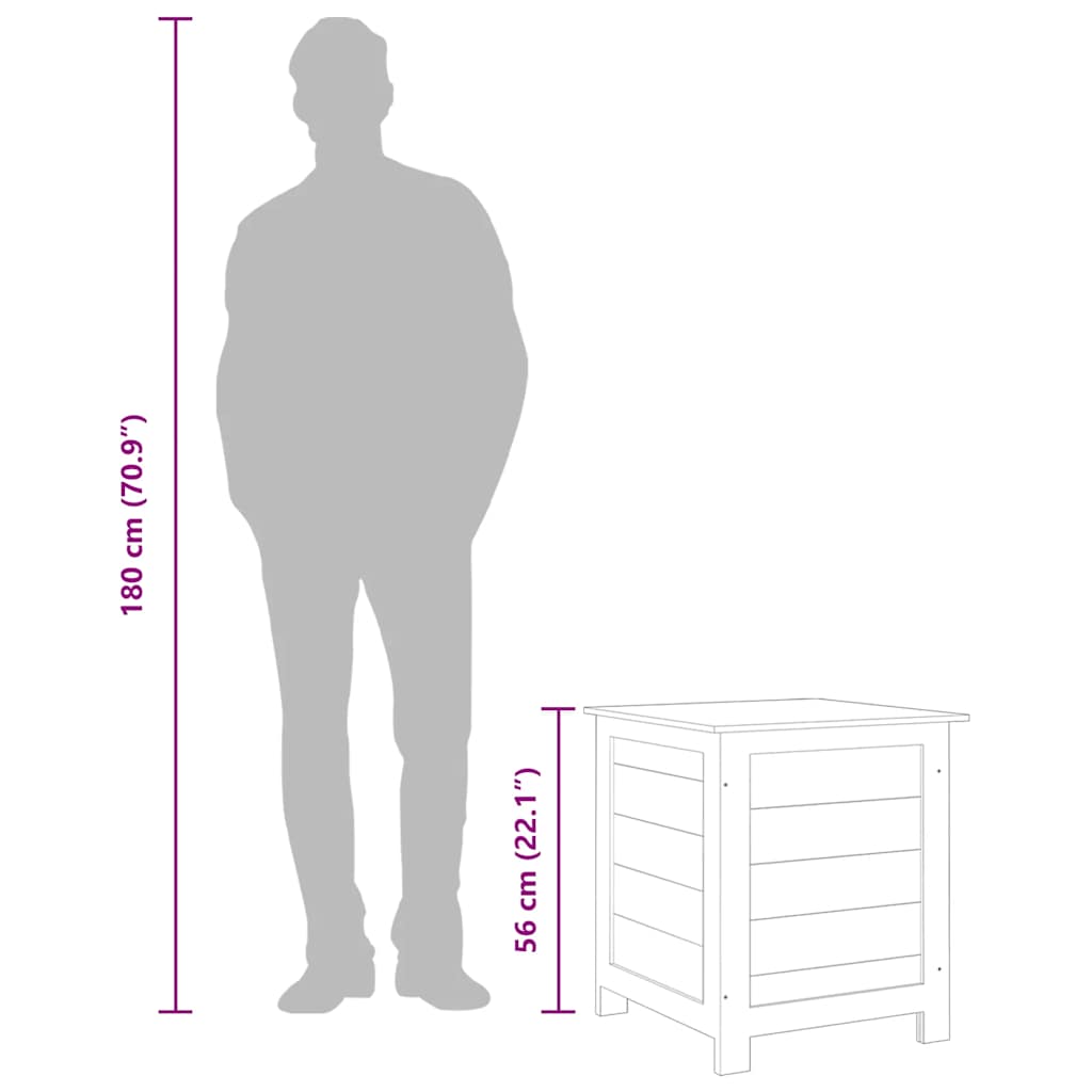 Outdoor Cushion Box Anthracite 50x50x56 cm Solid Wood Fir