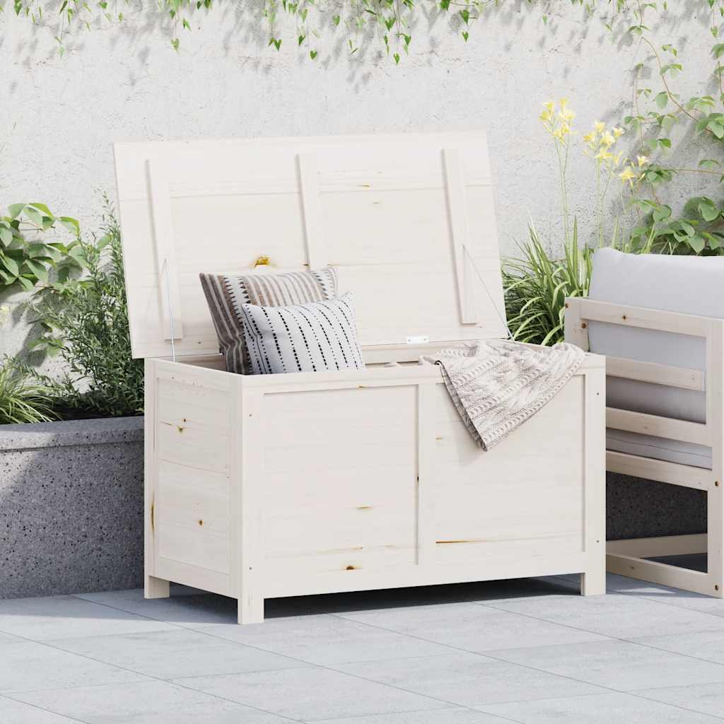 Outdoor Cushion Box White 100x50x56 cm Solid Wood Fir