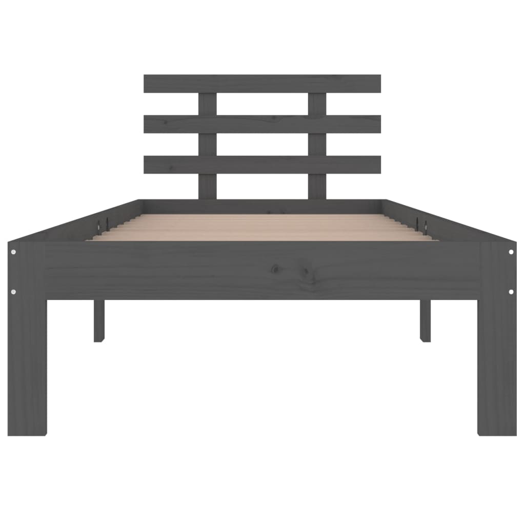 Bed Frame without Mattress Grey 90x190 cm