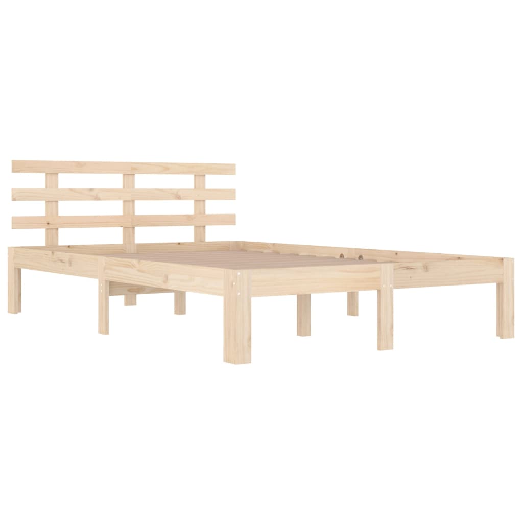 Bed Frame without Mattress Solid Wood 183x203 cm King