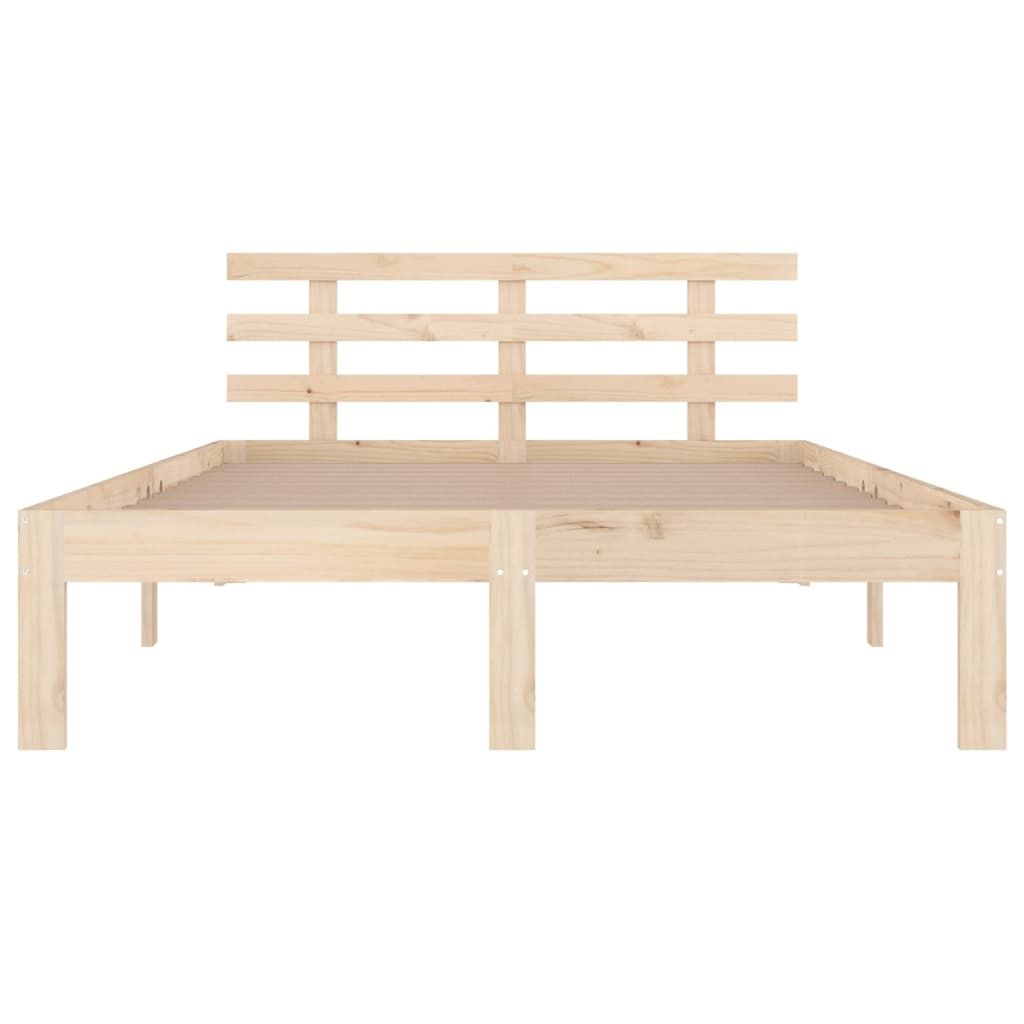 Bed Frame without Mattress Solid Wood 183x203 cm King