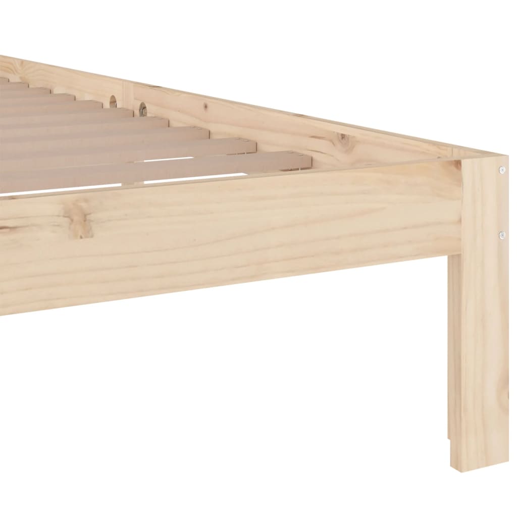 Bed Frame without Mattress Solid Wood 183x203 cm King