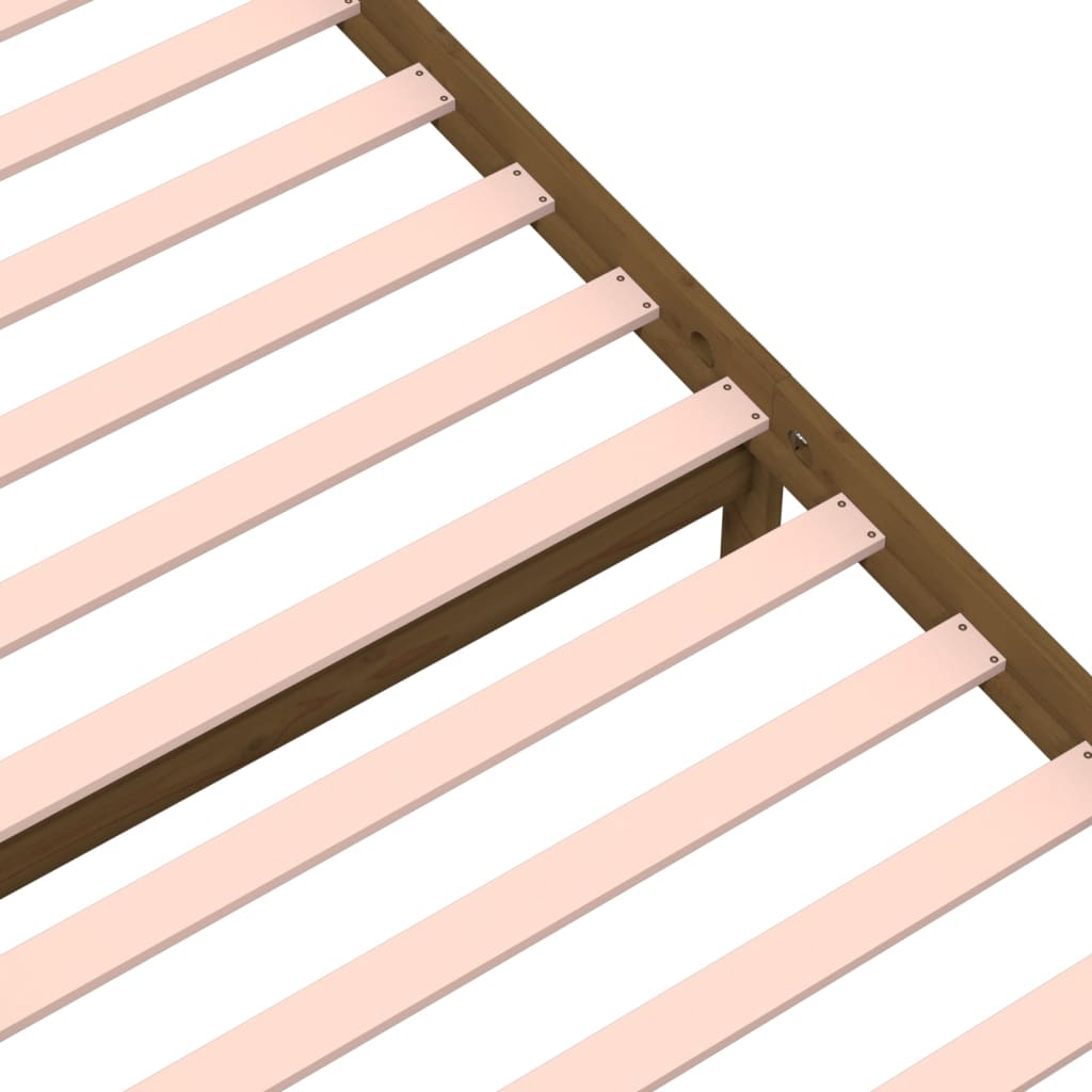 Bed Frame without Mattress Honey Brown Solid Wood 90x190 cm