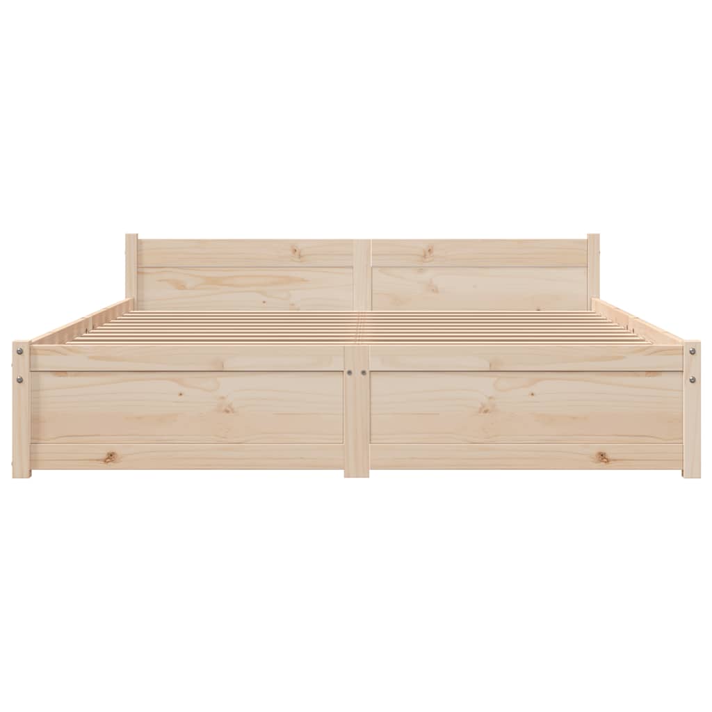 Bed Frame without Mattress Solid Wood 150x200 cm