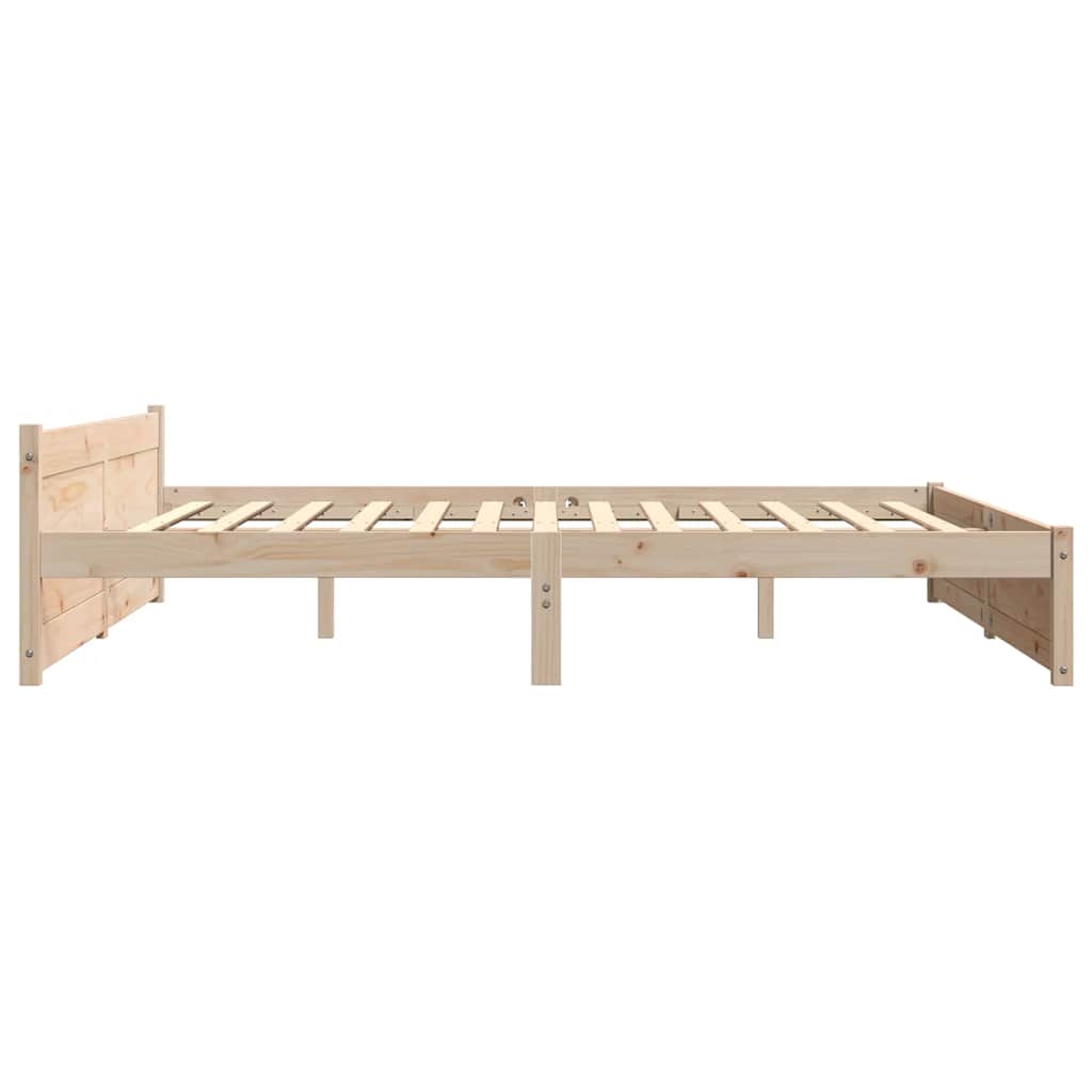 Bed Frame without Mattress Solid Wood 183x203 cm King