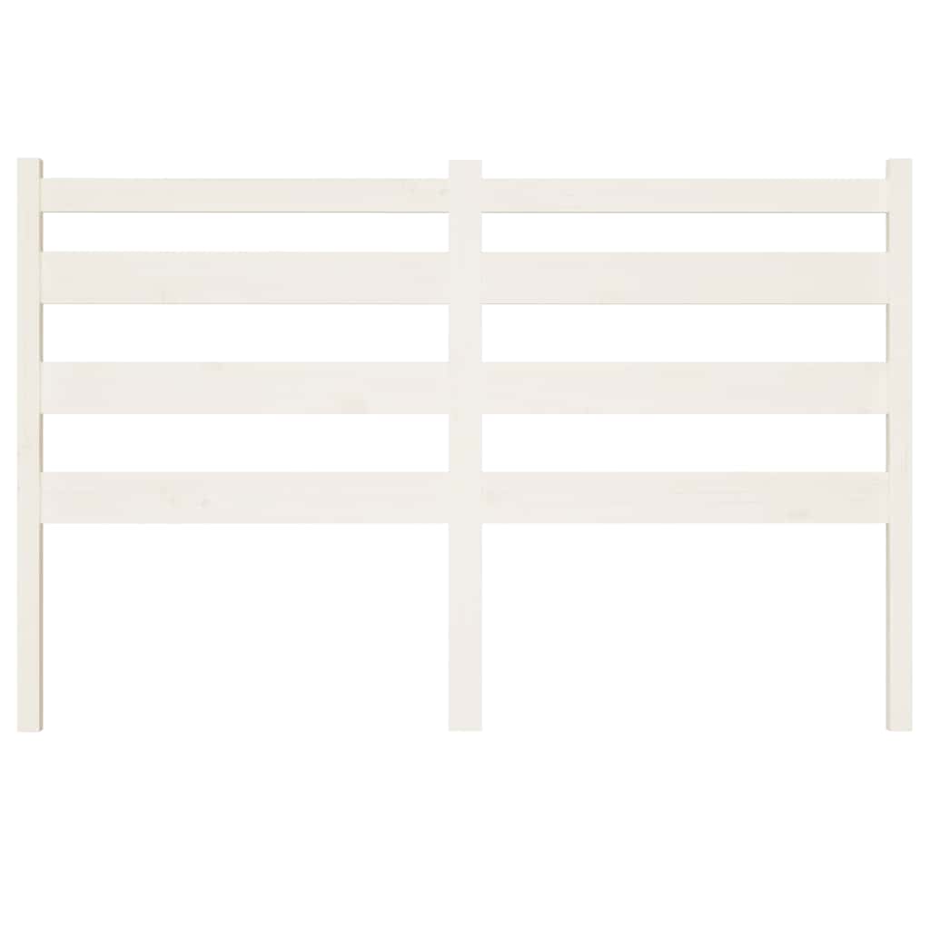 Bed Headboard White 141x4x100 cm Solid Wood Pine
