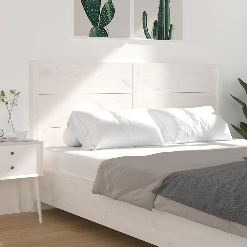 Headboard White 186 cm Solid Wood Pine
