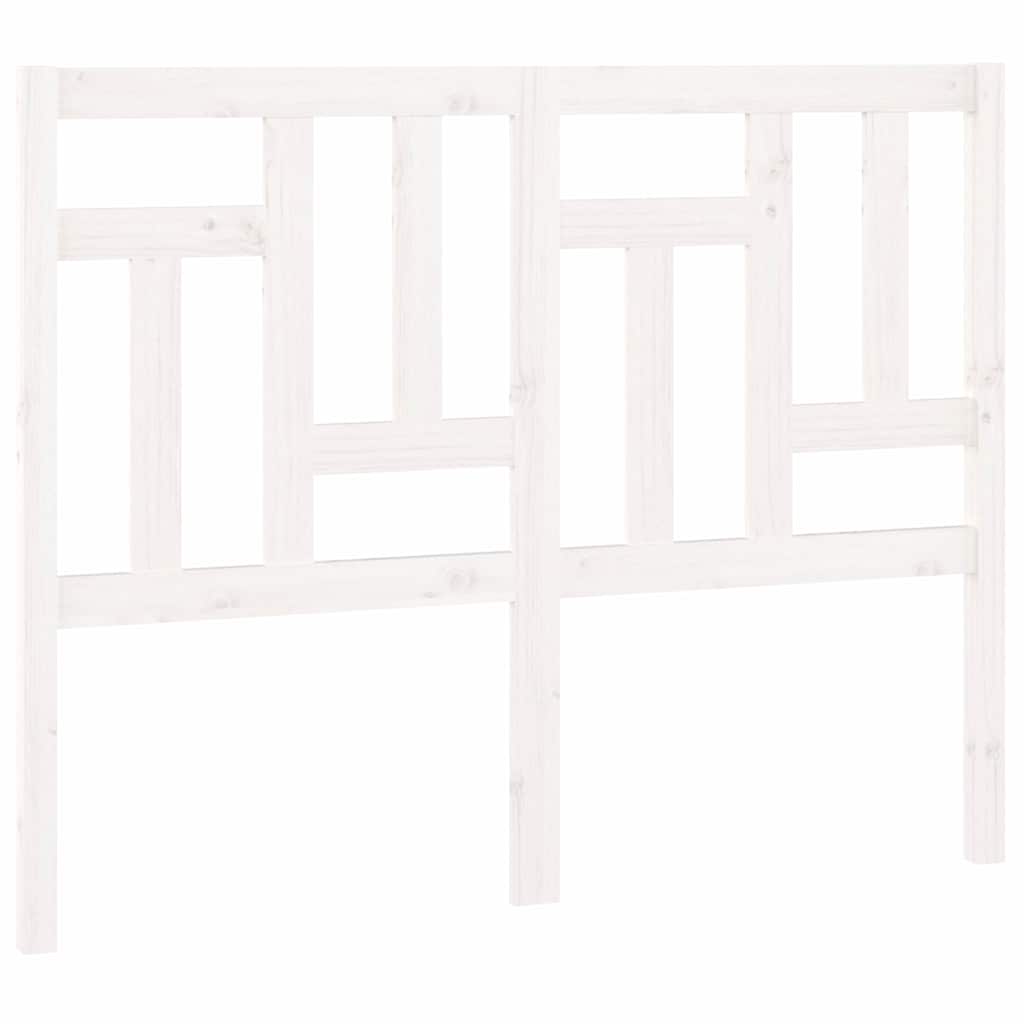 Bed Headboard White 185.5x4x100 cm Solid Wood Pine