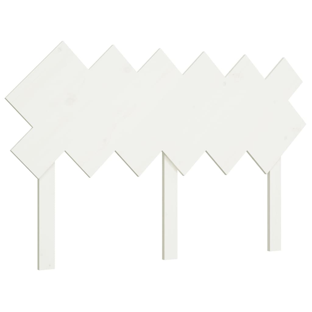 Bed Headboard White 132 cm Solid Wood Pine