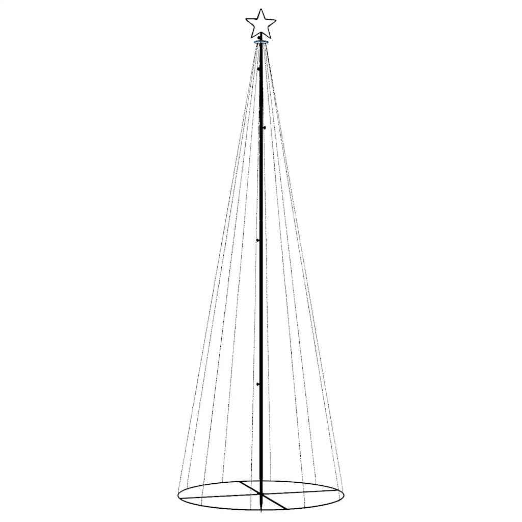Christmas Cone Tree Colourful 310 LEDs 100x300 cm