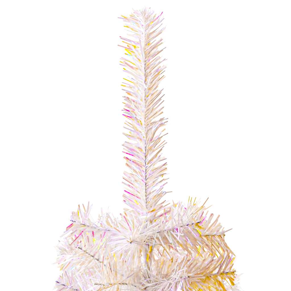 Artificial Christmas Tree with Iridescent Tips White 180 cm PVC