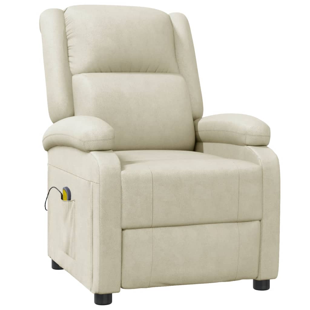 Massage Chair Cream Faux Leather