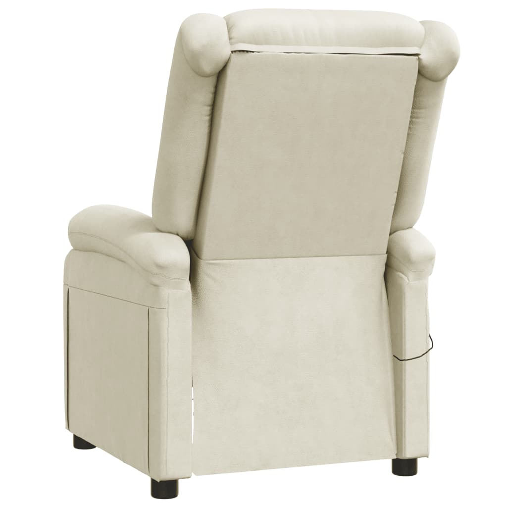 Massage Chair Cream Faux Leather