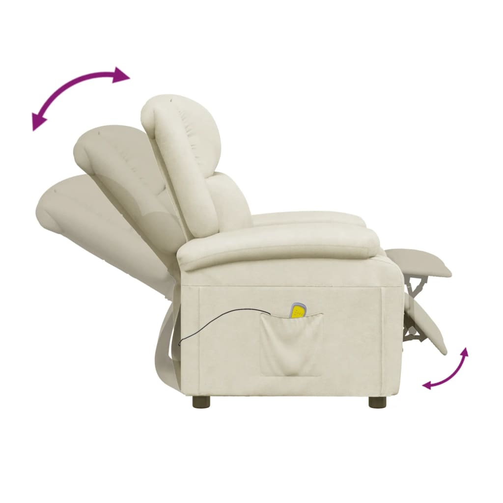 Massage Chair Cream Faux Leather