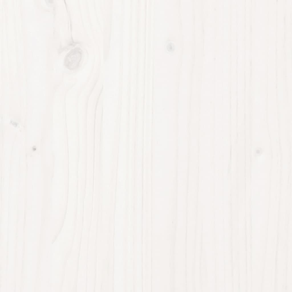 Bed Frame without Mattress White Solid Wood Pine 150x200 cm