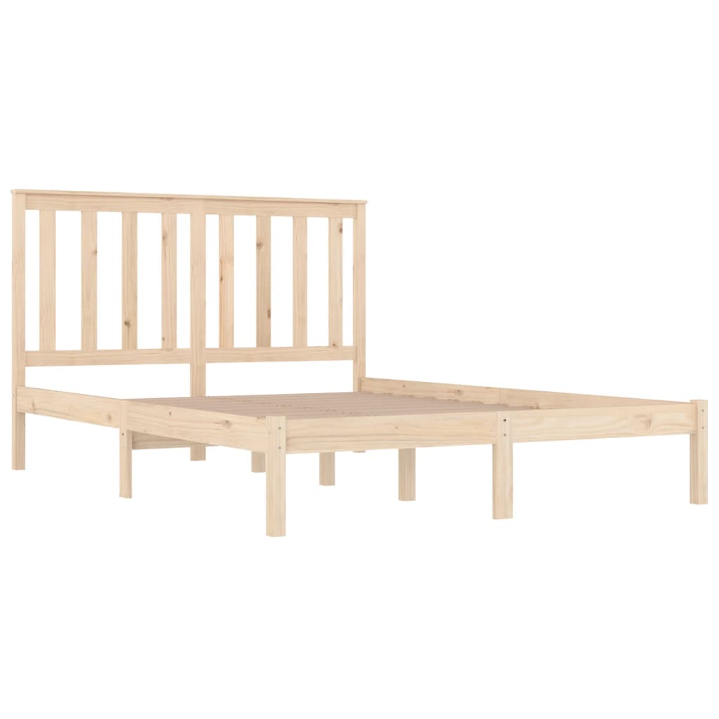 Bed Frame without Mattress Solid Wood 183x203 cm King