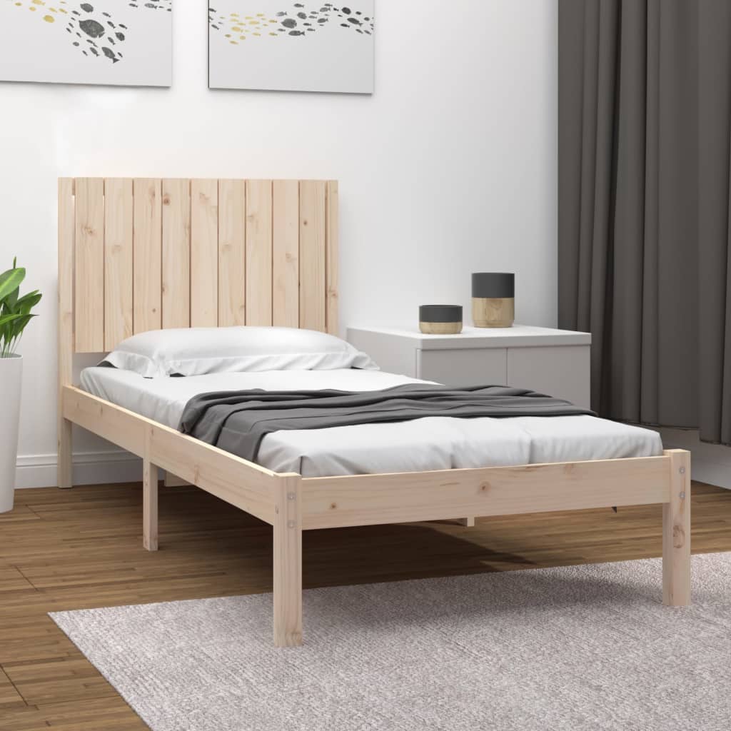 Bed Frame without Mattress 90x190 cm Solid Wood Pine