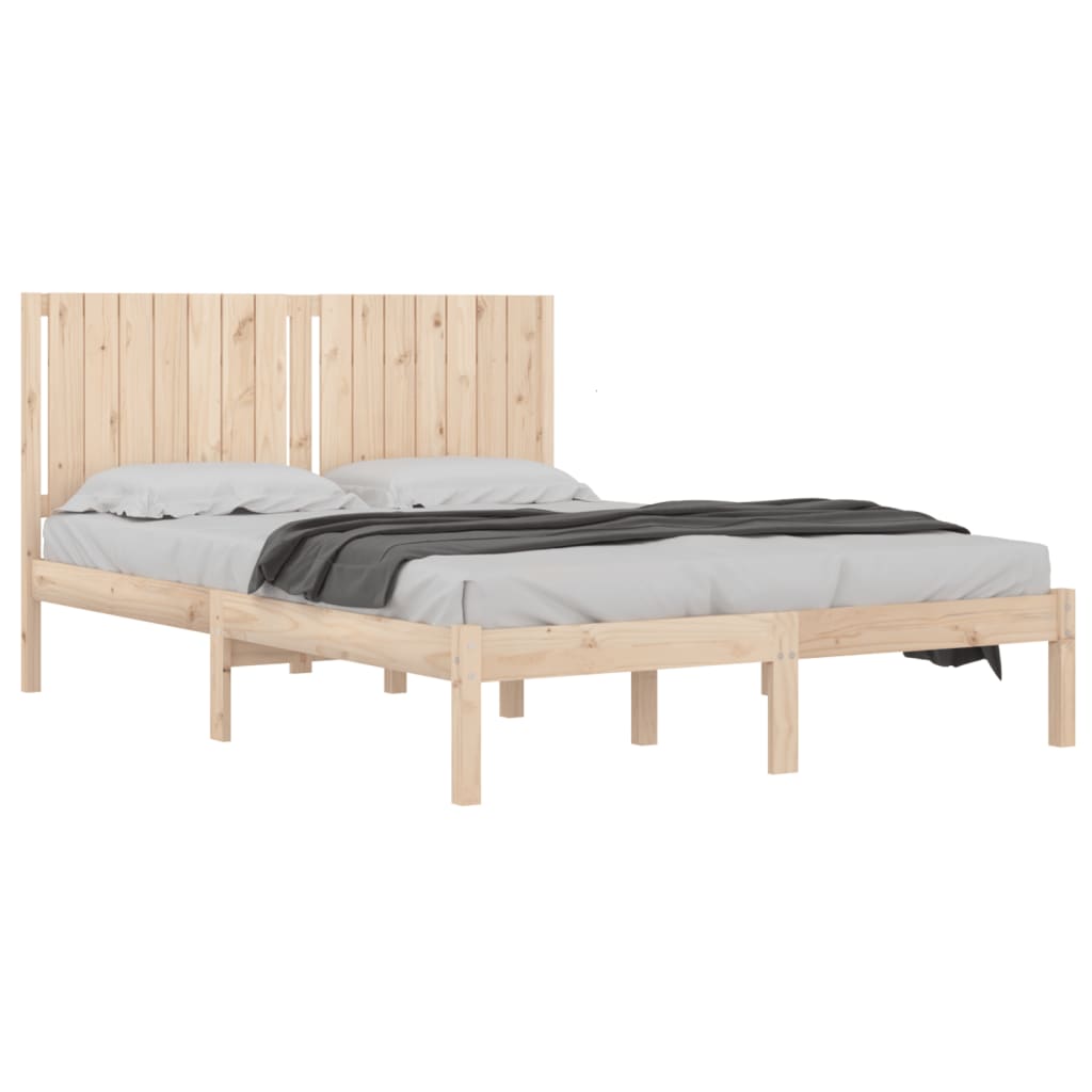Bed Frame without Mattress 150x200 cm Solid Wood
