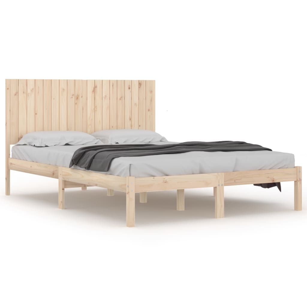 Bed Frame without Mattress 183x203 cm King Solid Wood