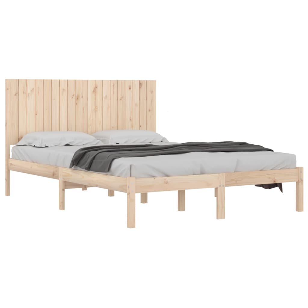Bed Frame without Mattress 183x203 cm King Solid Wood