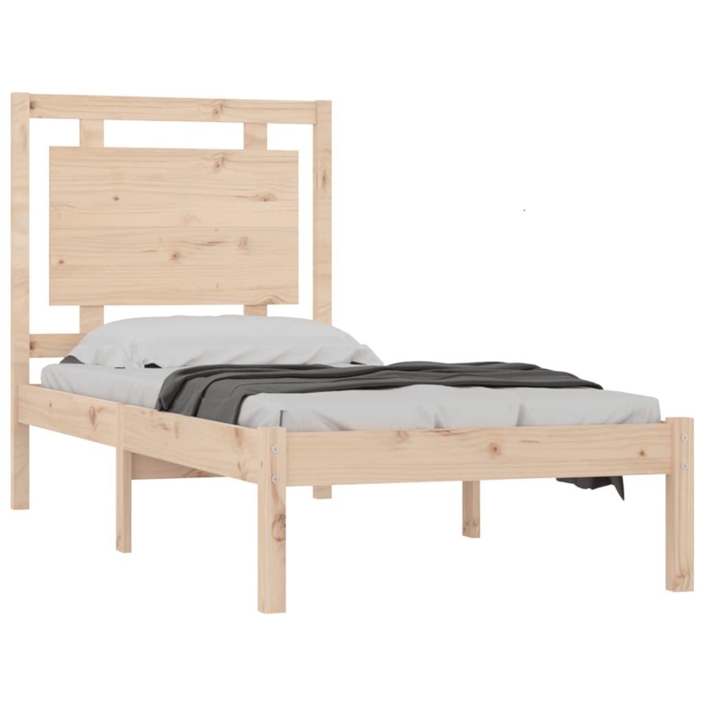 Bed Frame without Mattress 90x190 cm Solid Wood