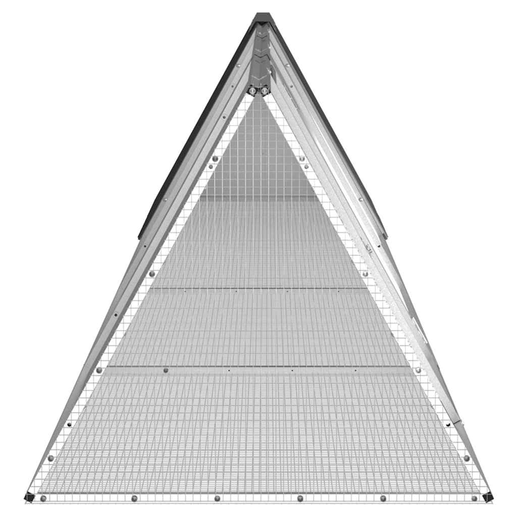 Rabbit Cage Anthracite 403.5x80.5x71 cm Galvanised Steel