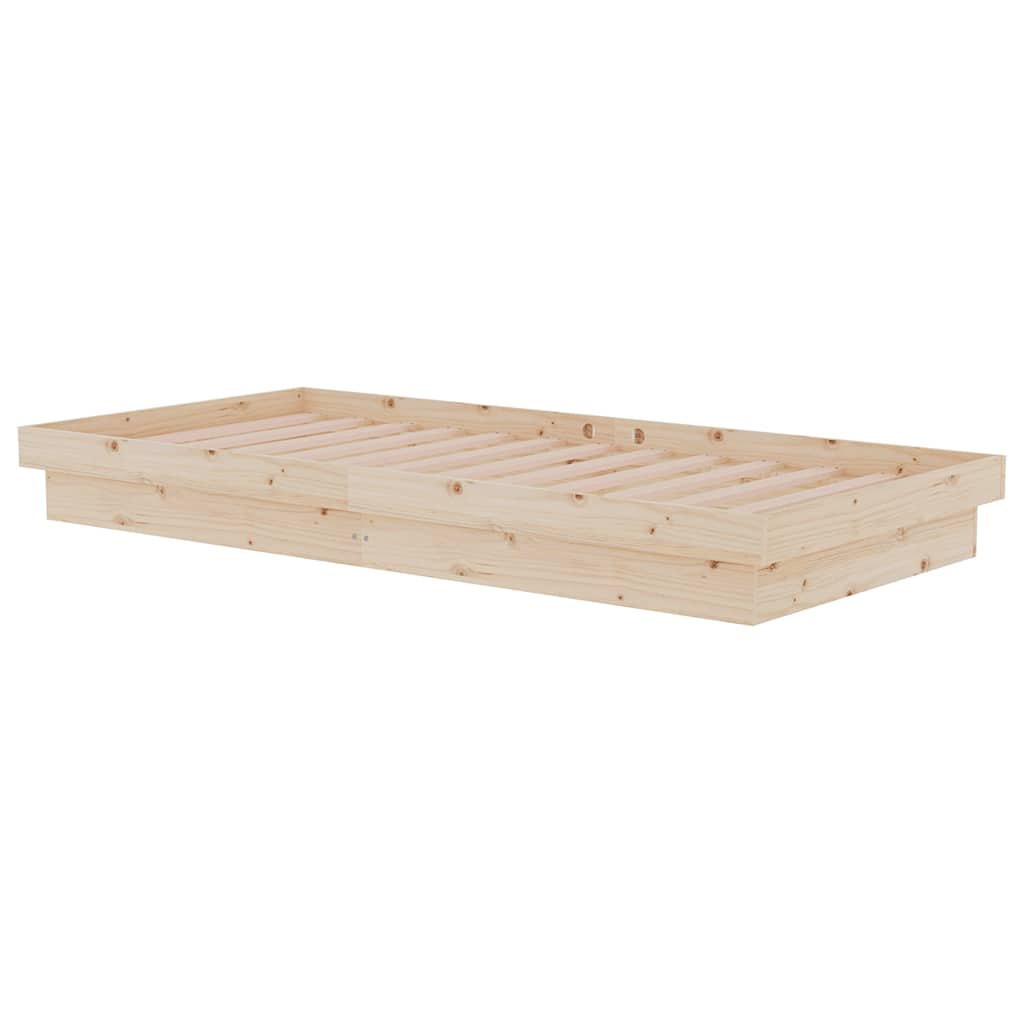 Bed Frame without Mattress Solid Wood 90x190 cm