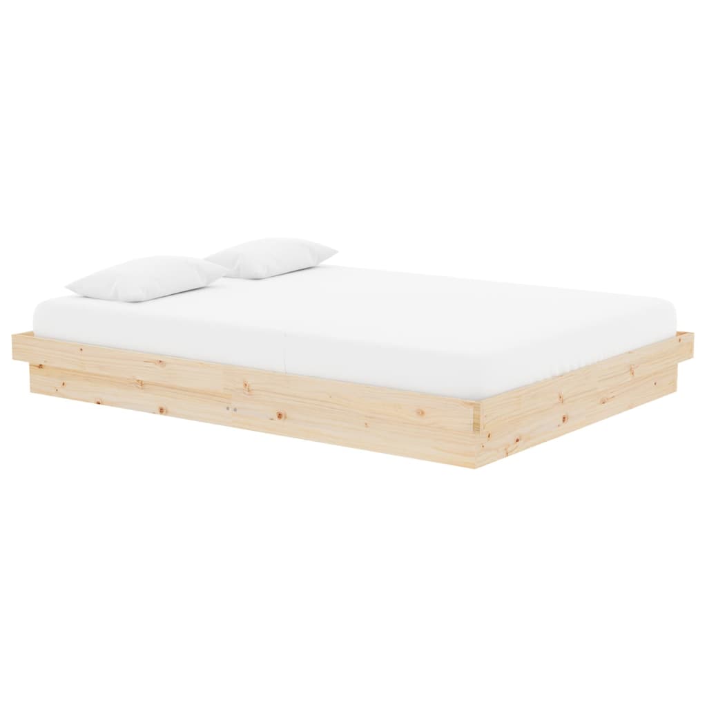 Bed Frame without Mattress Solid Wood 135x190 cm