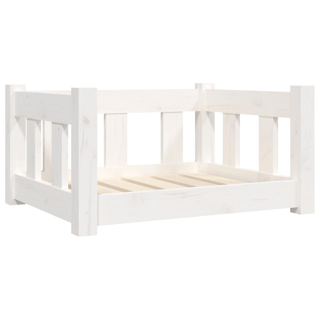 Dog Bed White 55.5x45.5x28 cm Solid Wood Pine